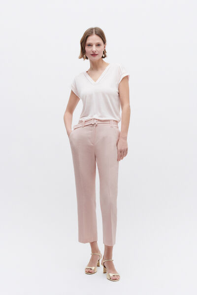 Pantaloni Lonni rosa chiaro donna