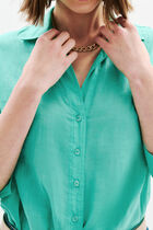 100% linen coraline shirt mint green woman