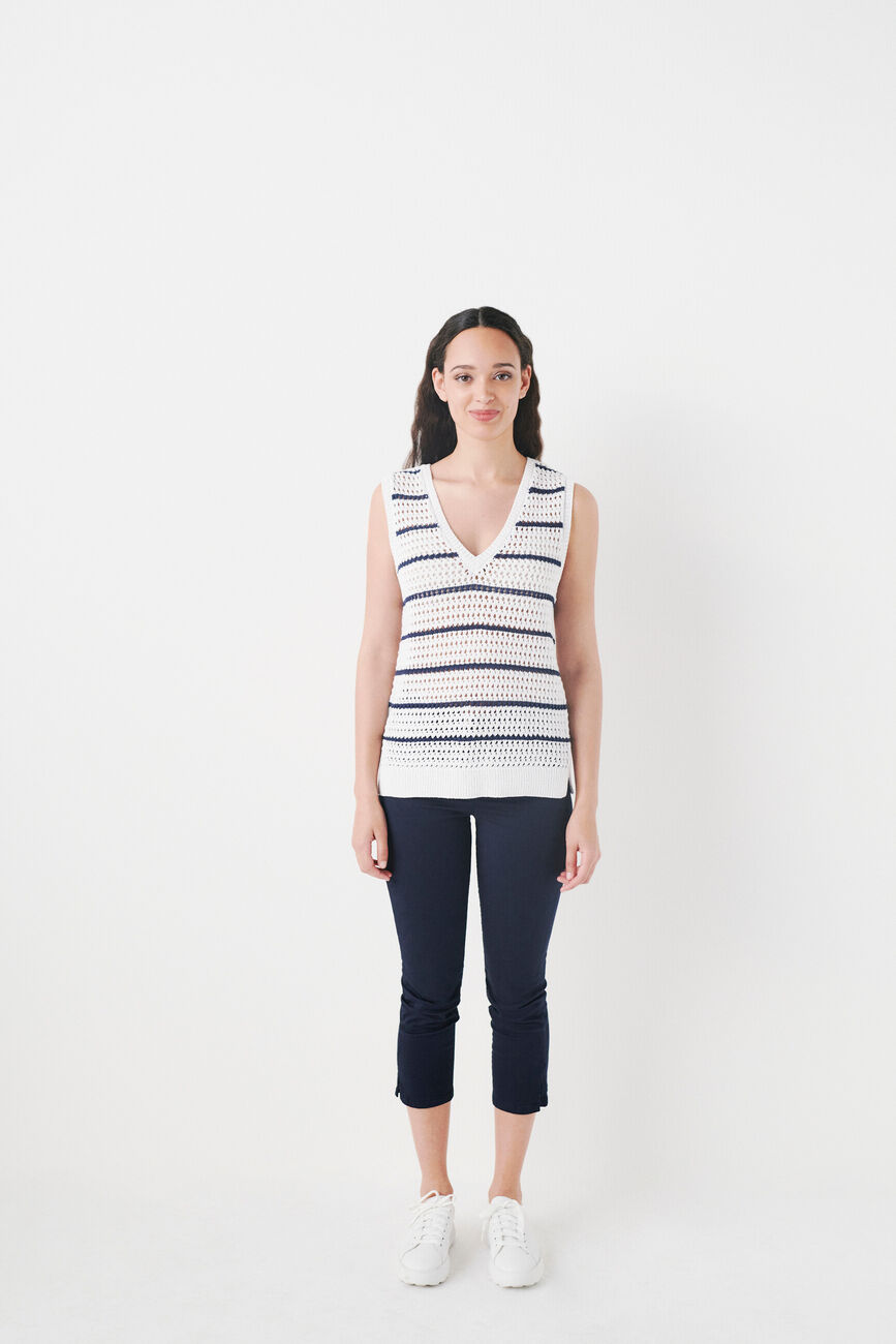 Pull mkaren blanc femme