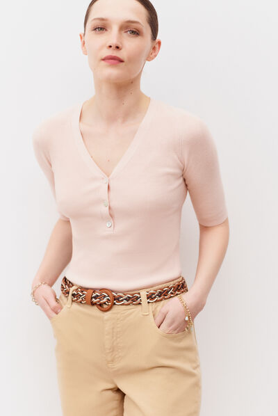 Broek Ben pastelroze vrouw