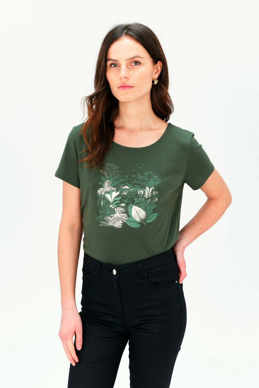 T-shirt Toutes à l'école Taxime house khakigroen vrouw