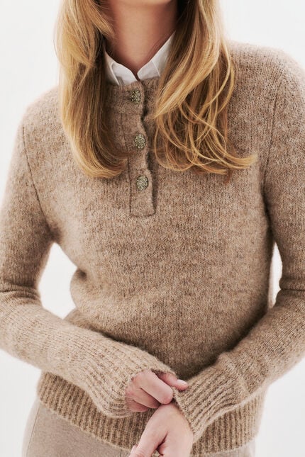 Maglione Mdona marrone chiaro donna