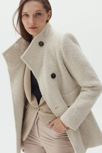 manteau ali ivoire femme