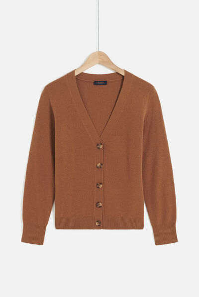 Pull marika marron cognac femme