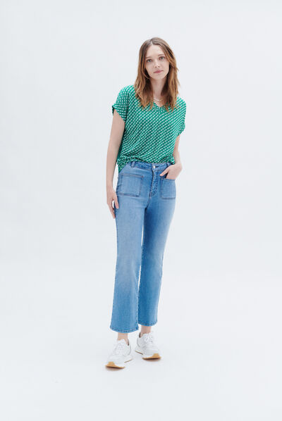 T-shirt tama vert menthe femme