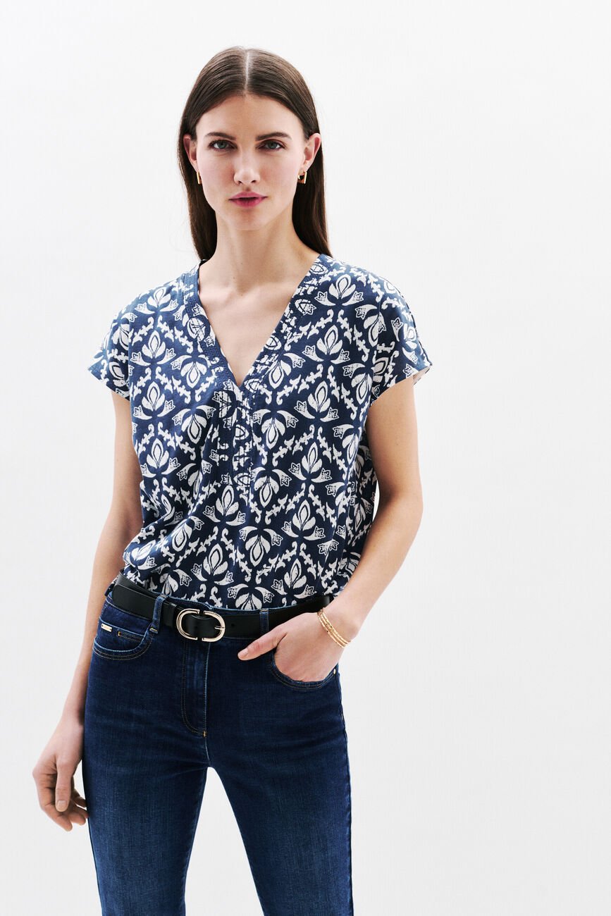 Maglietta tikat denim stone donna