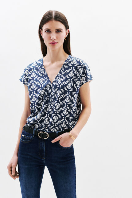 T-shirt Tikat denim stone damen