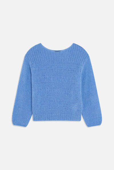 Pull mcandy denim baby bleu femme