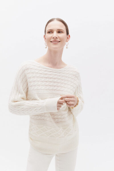 Pull micha ecru femme