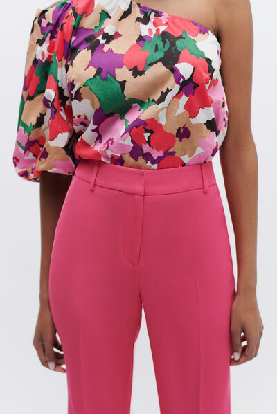 pantalon clement rose fushia femme
