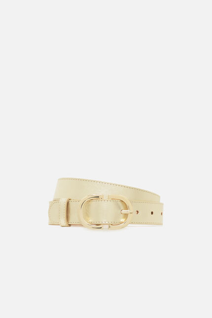 Natuurlijke leren riem Leonie3 goud vrouw