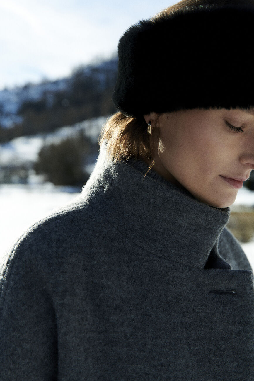 Cappotto Gerome 100% lana grigio chiaro donna