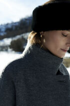 Gerome 100% wool coat light grey woman