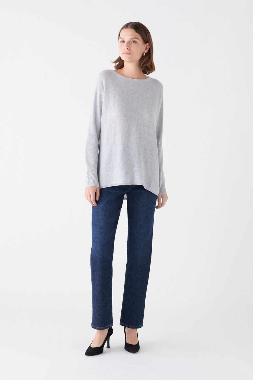 Mamelia Lurex sweater light grey woman