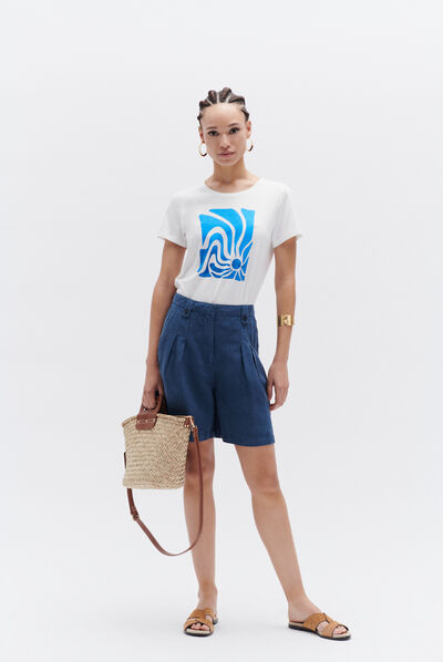 short malton bleu femme