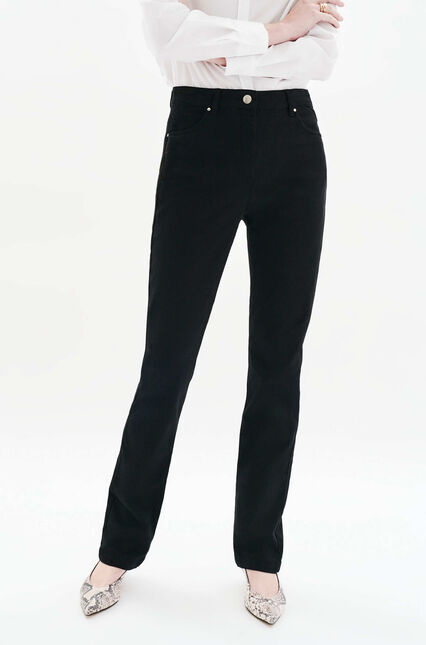 Pantalón recto darling negro mujer