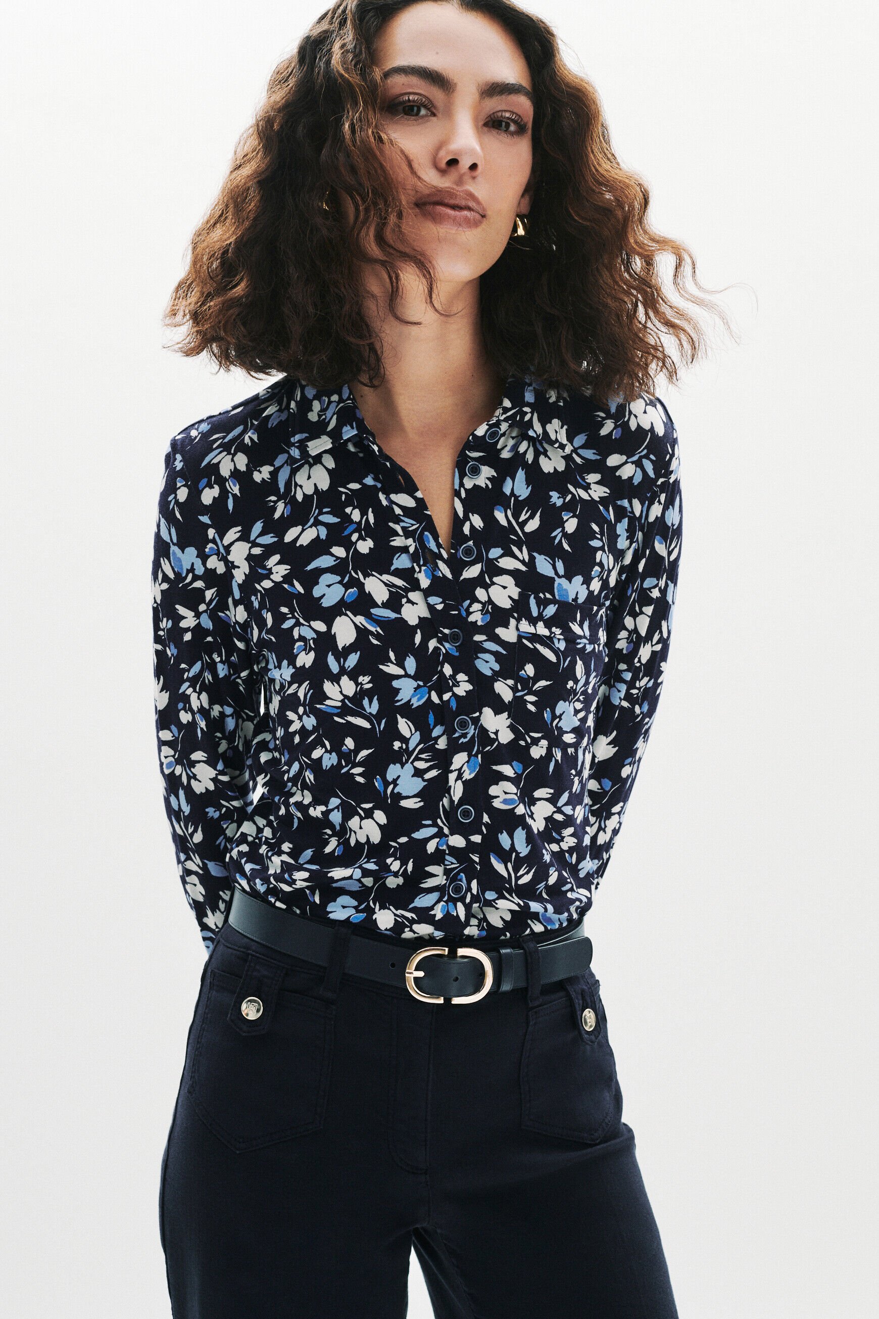 T-shirt Talba7 bleu foncé femme