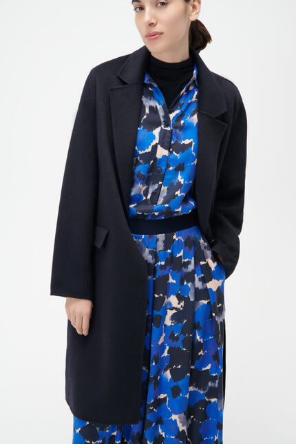 Manteau gaenora bleu marine femme