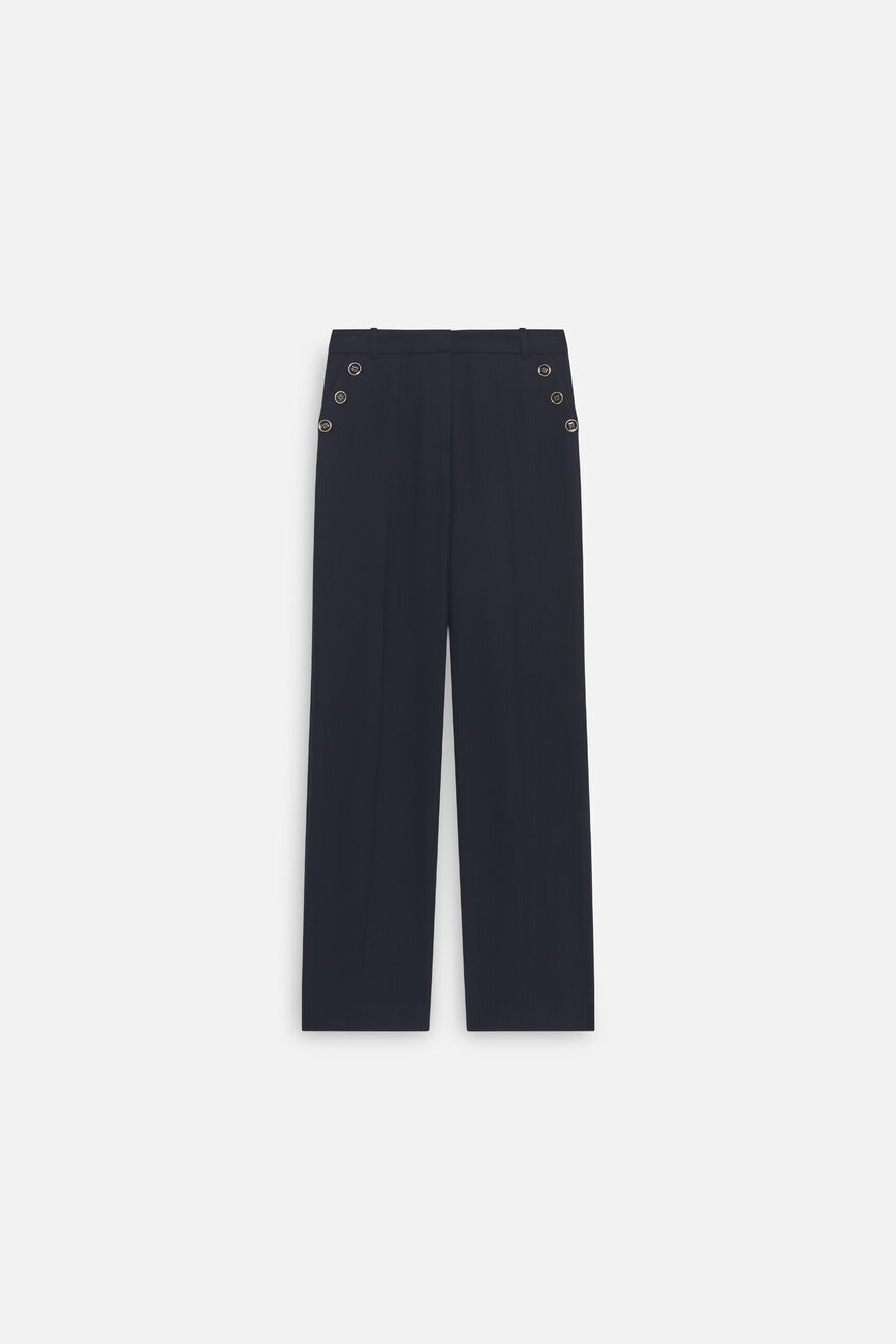 Pantalon Pgaston bleu marine femme