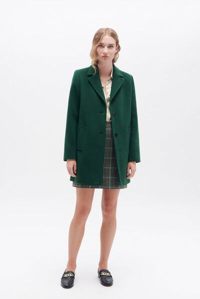 Manteau gustini vert fonce femme