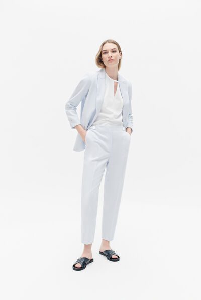 Pantalones Psalvador azul celeste mujer