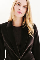 Aurora blazer chocolate brown woman