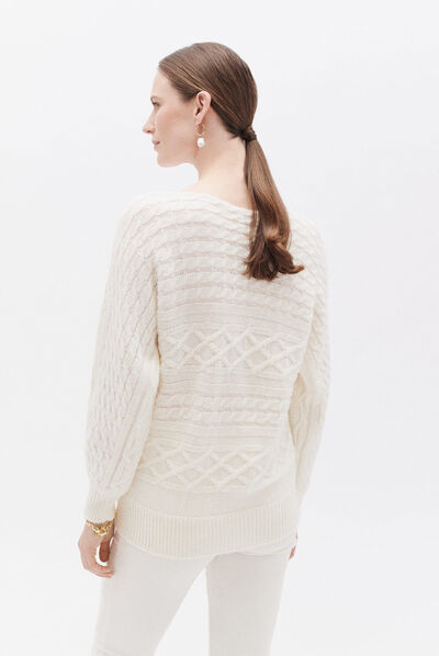 Pull micha ecru femme