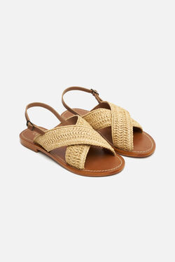 Sandales aylin 100% cuir beige femme