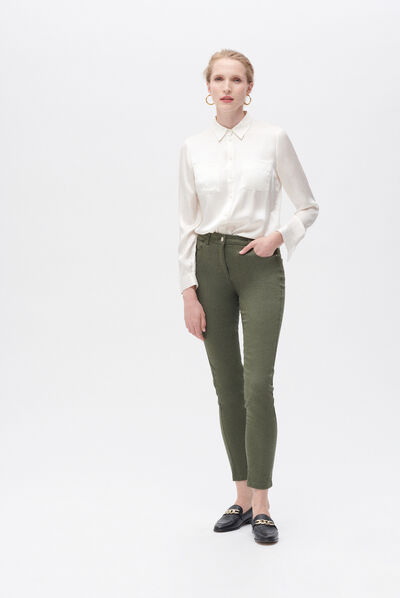 Broek Tony khakigroen vrouw