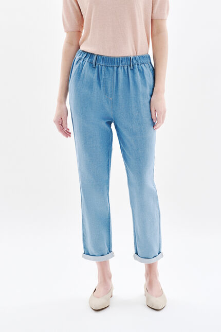 Pantalón pnoori denim azul bebé mujer