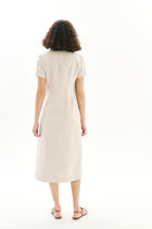 Rlaurie dress 100% linen sand woman