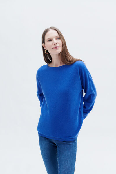 Pull mamelie bleu electrique femme