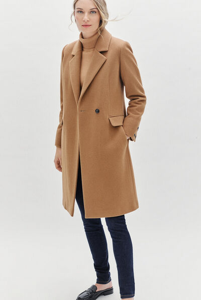manteau norton camel femme