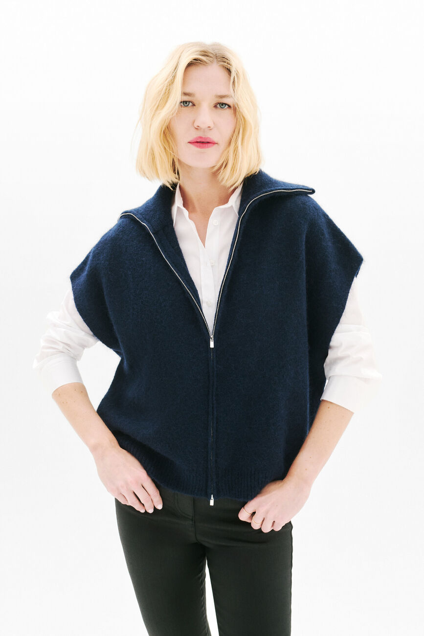 Pull mitch bleu marine femme