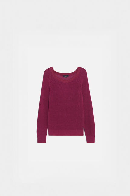 Pull montgomery rose framboise femme