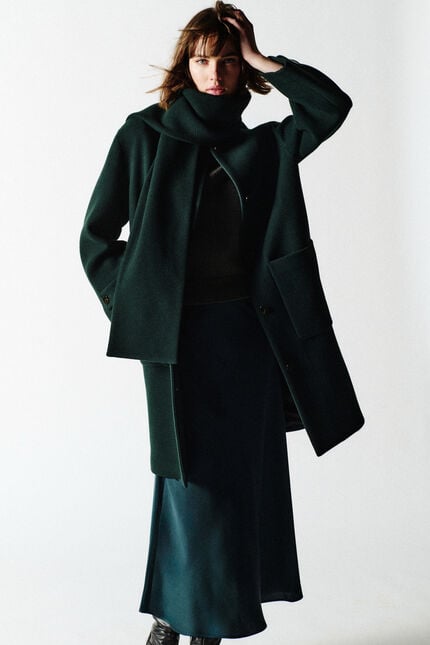 Gentiani coat dark green woman