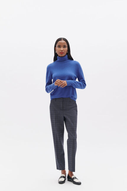 Pullover dylan b 100% Kaschmir blu elettrico damen