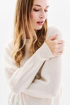 100% cashmere mchelsea sweater ecru woman