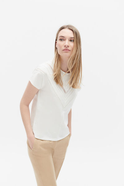 Tshirt hina ivoire femme