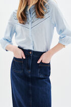 Janais skirt double stone denim woman