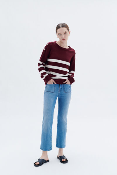 Pull marijo bordeaux femme