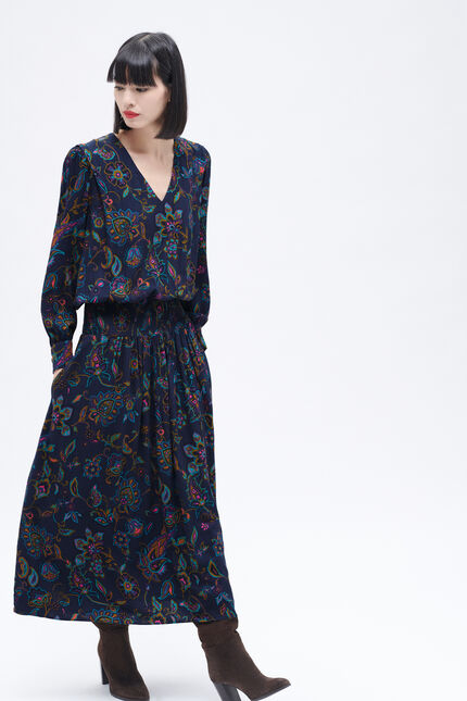 rybilo dress navy blue woman