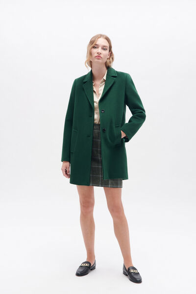 Manteau gustini vert fonce femme