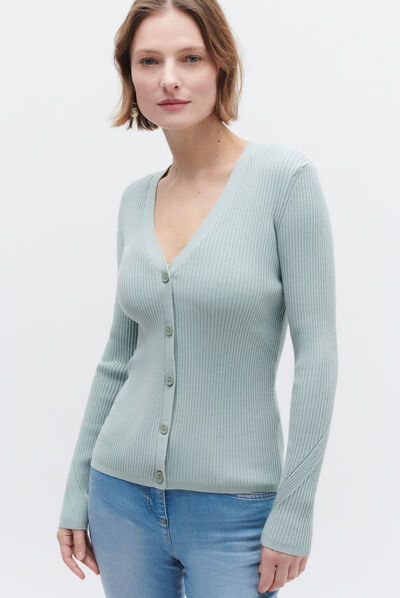 gilet jules vert clair femme