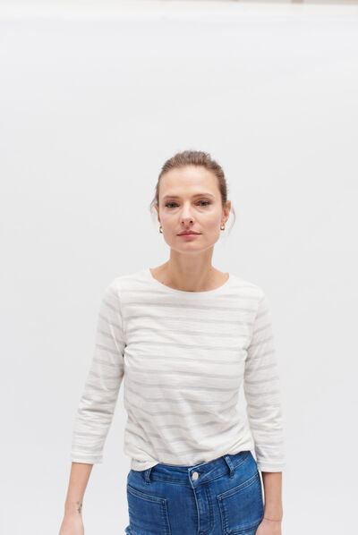 t-shirt clotilde gris argent femme