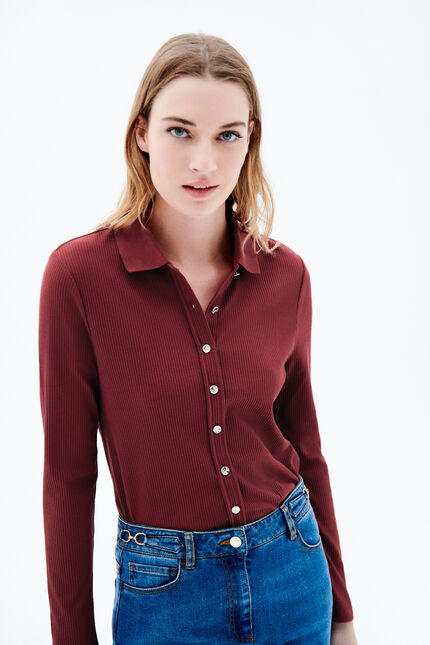 T-shit thuya marron fonce femme
