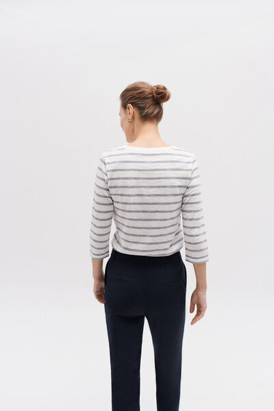 t-shirt clotilde bleu violet femme