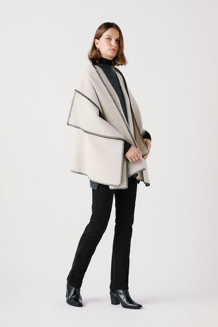 Poncho hester beige donna