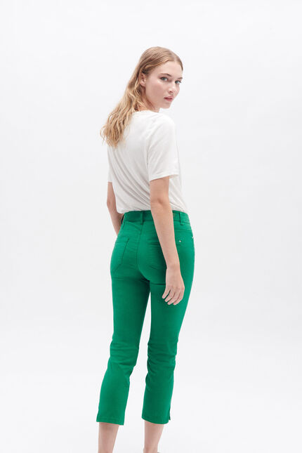 pantacourt mason vert menthe femme