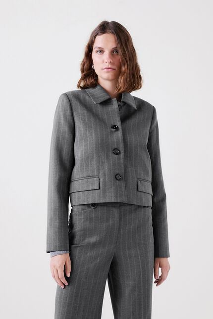Giacca voyelle grigio scuro donna